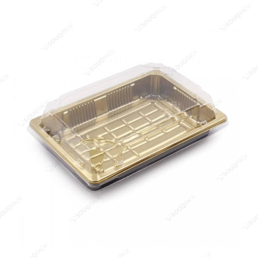 RECTANGLE GOLDEN PLATES WITH LID